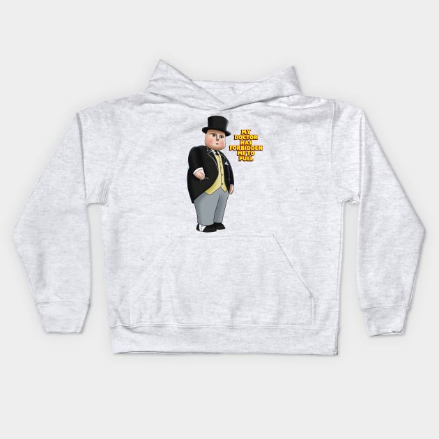 Fat Controller "forbidden to pull" Kids Hoodie by corzamoon